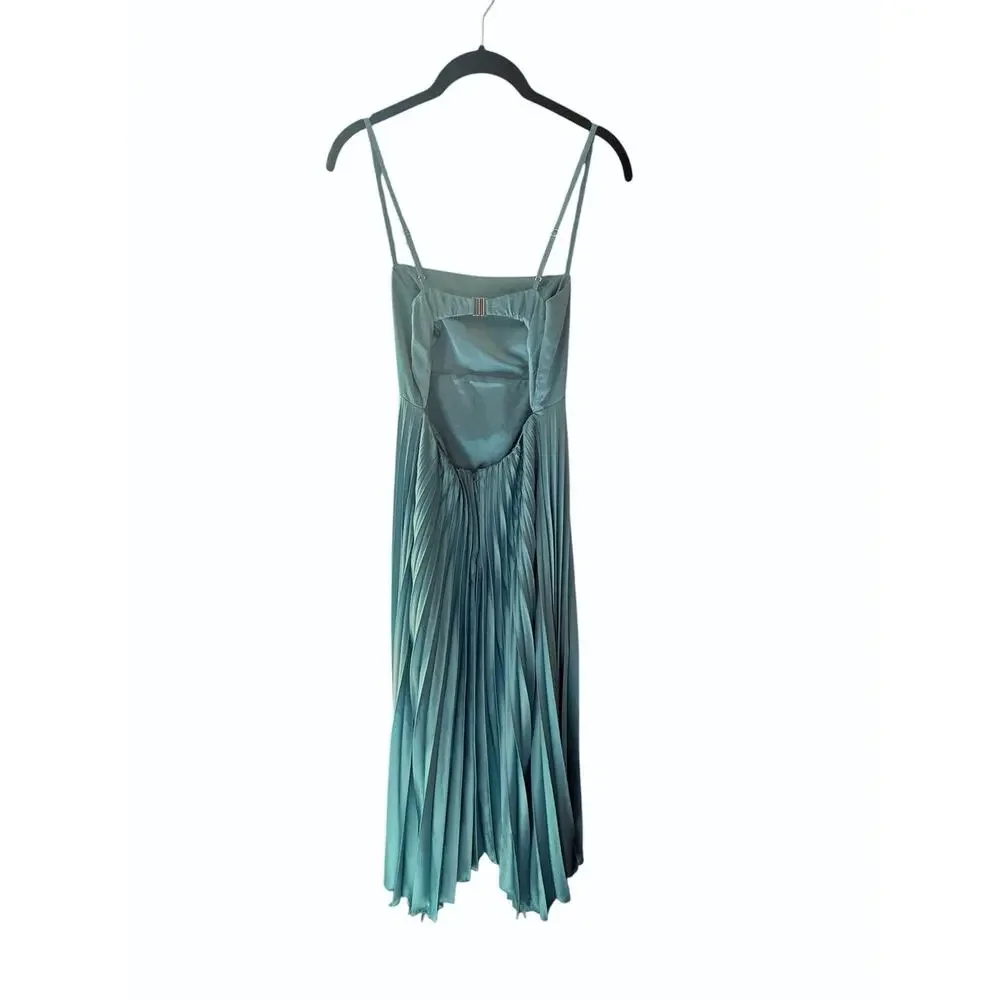 Abercrombie & Fitch Giselle Clasp-Back Pleated Midi Dress Size S